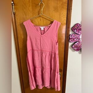 Lucky Brand Pink Linen Dress XL